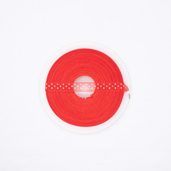 CINTA TULL PUNTOS 3018 10MM ROJO