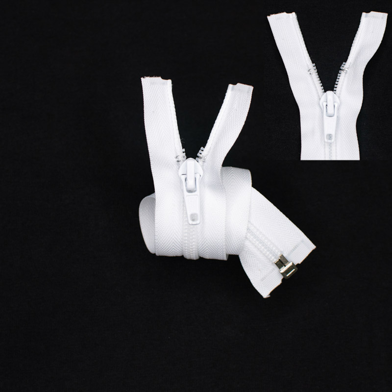 Cremallera De Plástico – Blanco/negro – No Separable – 20 Cm