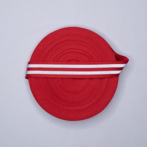 CINTA FAYA REFLECTIVA 2 LINEAS CFD2 5 2 5CM ROJO