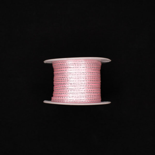 CINTA RASO LUREX PLATA CHINA 1090 3MM #0 ROSADO
