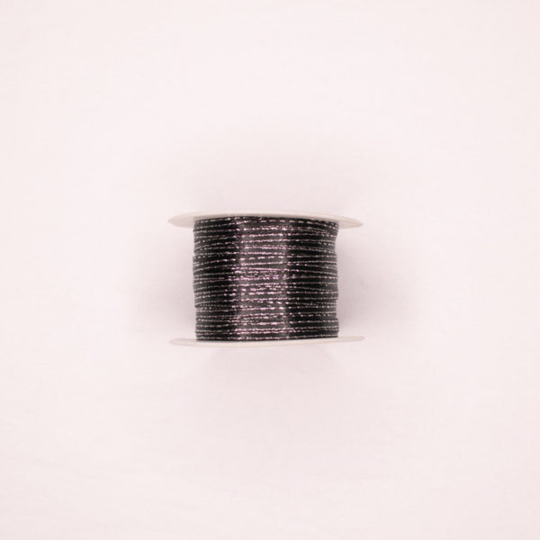 CINTA RASO LUREX PLATA CHINA 1090 3MM #0 NEGRO