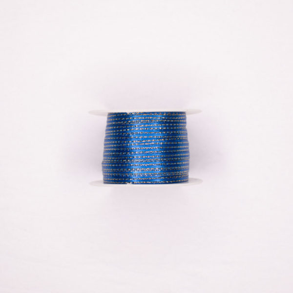 CINTA RASO LUREX DORADO CHINA 1090 3MM #0 AZUL REY