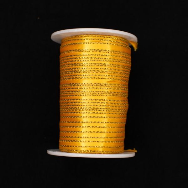 CINTA RASO LUREX DORADO CHINA 1093 7MM #1 AMARILLO