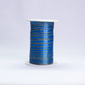 CINTA RASO LUREX DORADO CHINA 1093 7MM #1 AZUL REY