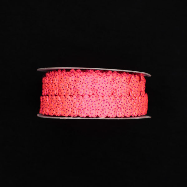 CINTA FLORICIENTA ESCARCHADA #3 FUCSIA NEON FN
