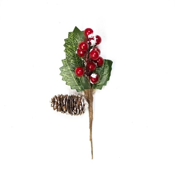 FOLLAJE NAVIDEÑO AF097 25CM ROJO [22]